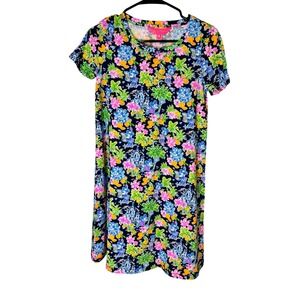 Lilly Pulitzer Disney Cody Short Sleeve Dress Aegean Navy Lilly Loves Disney XS